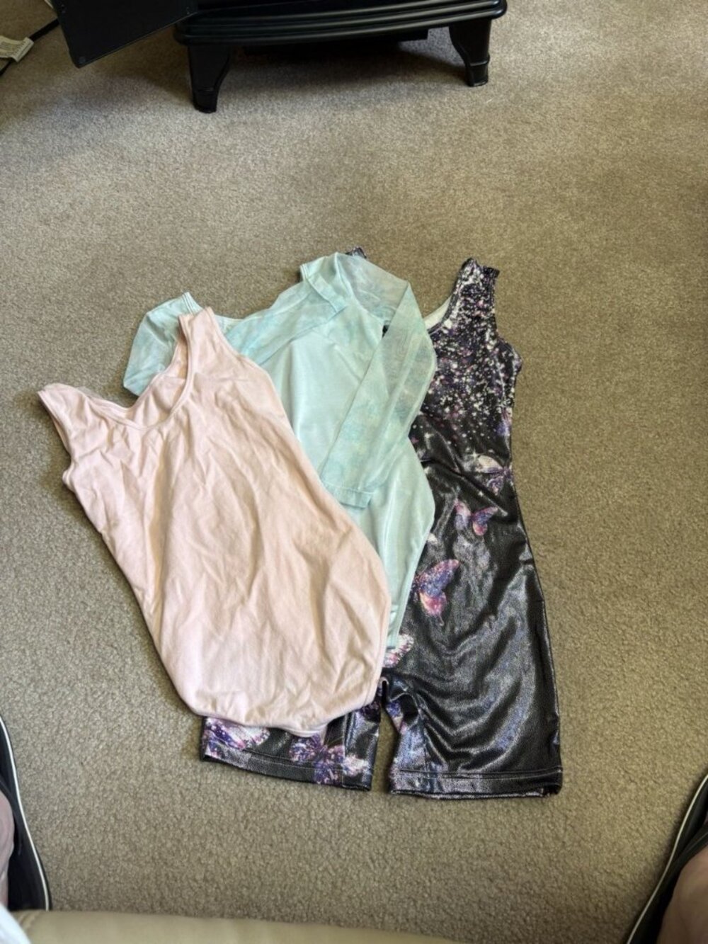 Dance GYMNASTICS Leotards Unitards Lots Of 3 Childs Size Large - Picture 2 of 2